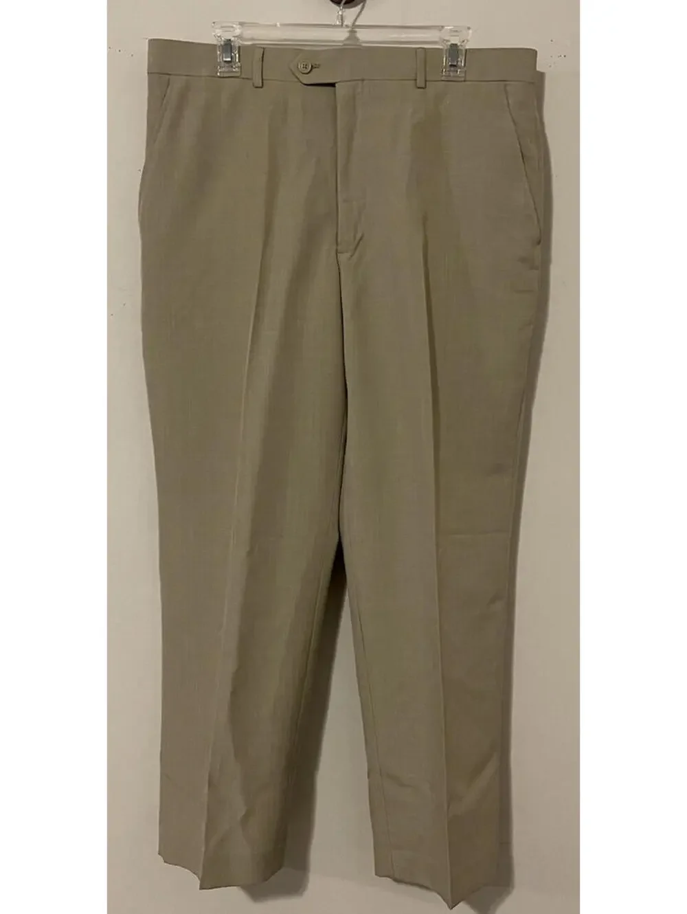 Stafford Mens 42R Beige Blazer Suit Jacket & 36x29 Classic-Fit Dress Pants AZZ10
